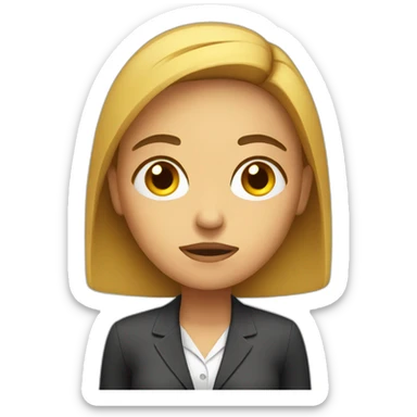 hr recruiter woman sad sticker
