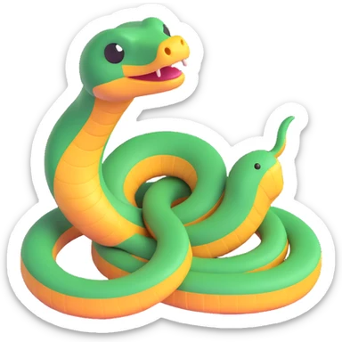 python regius detailed realistic,, full image flat  side profile front facing full  design in 3d soft l centered composition 
cartoon style 140x140 pixels sticker