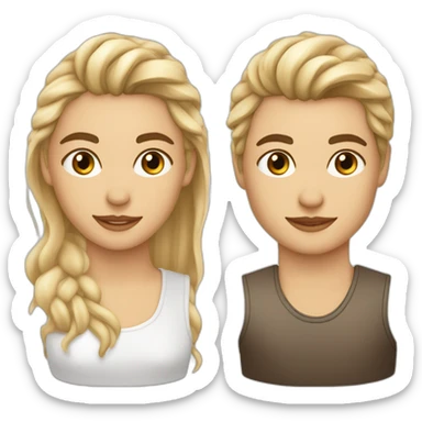 joven piel blanca pelo rubio acariciar chivos café sticker