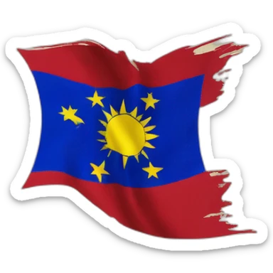 Drapeau kosovo melange avec le drapeau albanais sticker