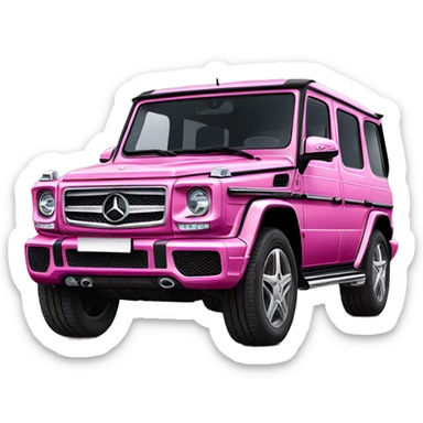 pink Mercedes g wagon sparkle   sticker