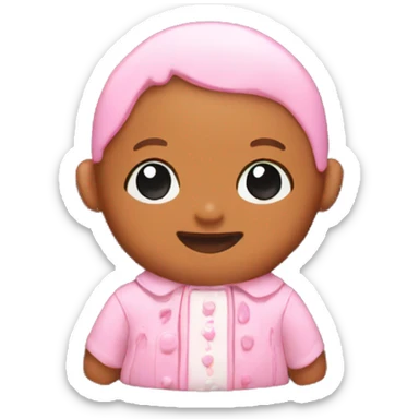 baby pink gingerbread sticker