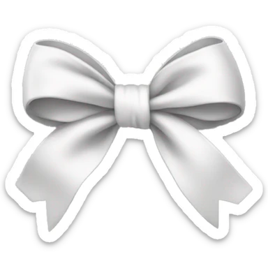 White bow sticker