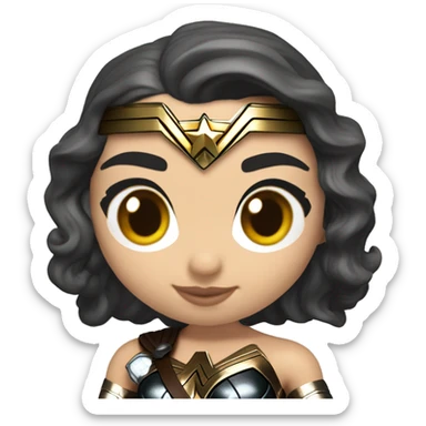 gal gadot as wonder woman entire figure sticker