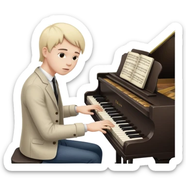 Piano recital sticker