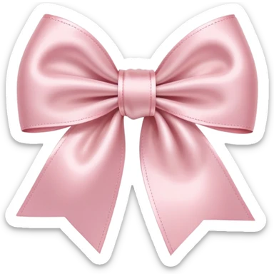 light pink bow sticker