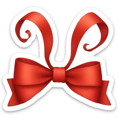 Red bow sticker