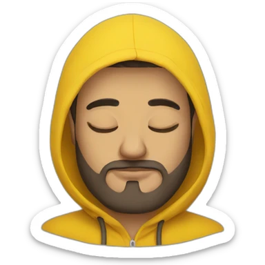 Armenian men  with yellow hoodie sleeping sticker