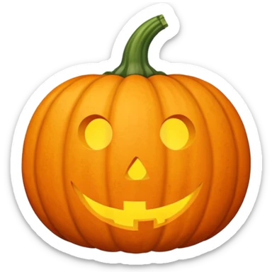 Long Curved Stem Pumpkin sticker