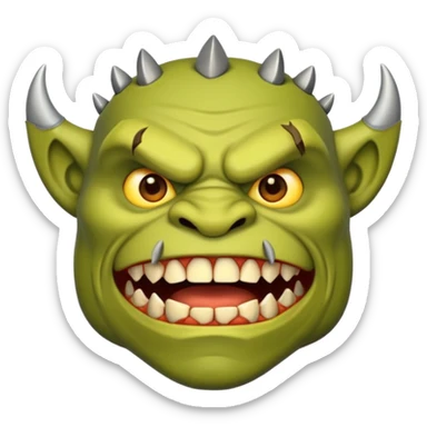 Orc teeth emoji sticker