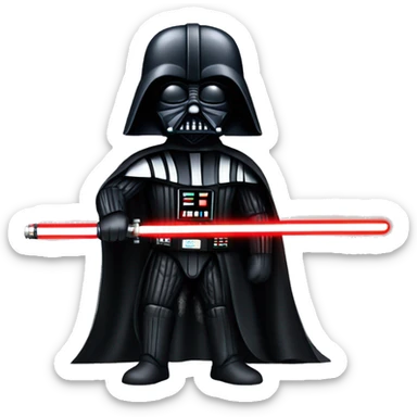 Darth vader with lightsaber out sticker