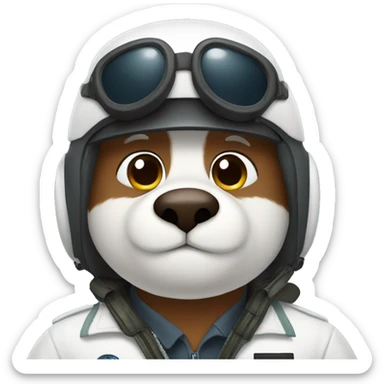 a bear pilot sticker