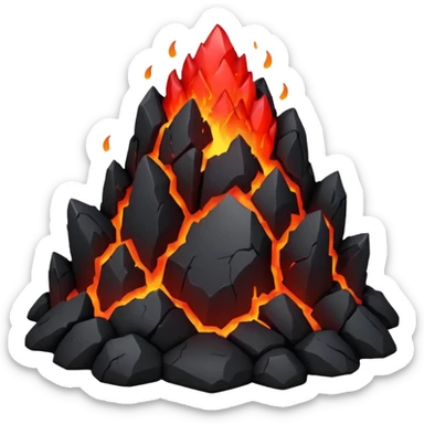 black stone lava sticker