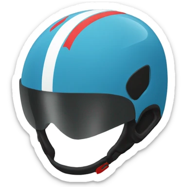 A racing bike helmet sticker