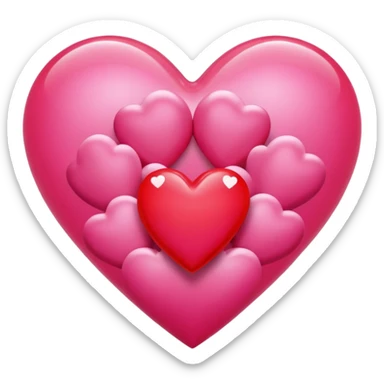 big heart with several small child figures inside sticker