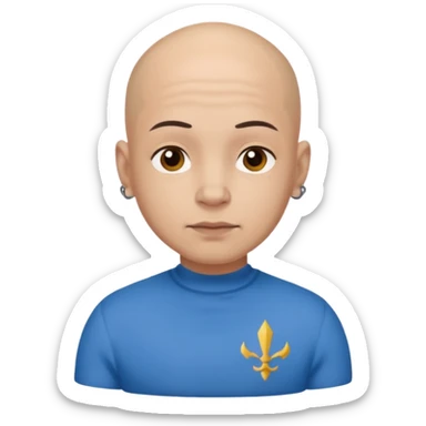 Sujeto pelon vestido de azul tatuado sticker