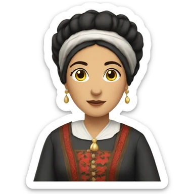 Georgian woman in national costume sticker