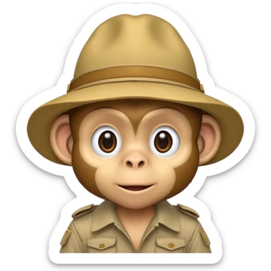 explorer monkey sticker