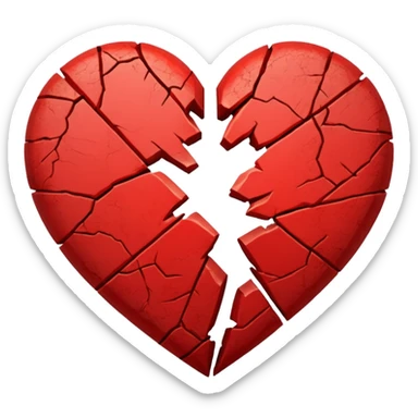 broken heart sticker