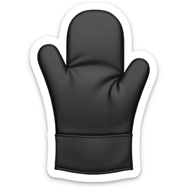 a black tanning mitt (no thumb)  sticker