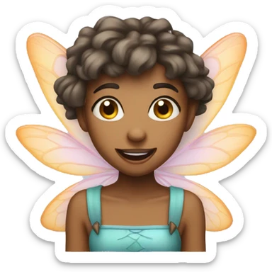 a fairy sticking out her tongue sticker