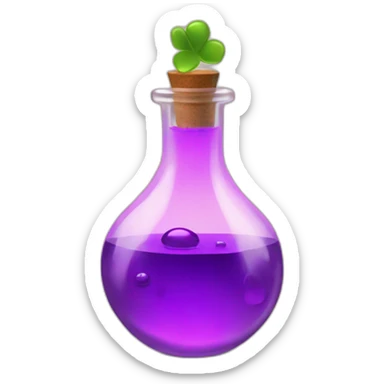 luck potion simple style 3d sticker