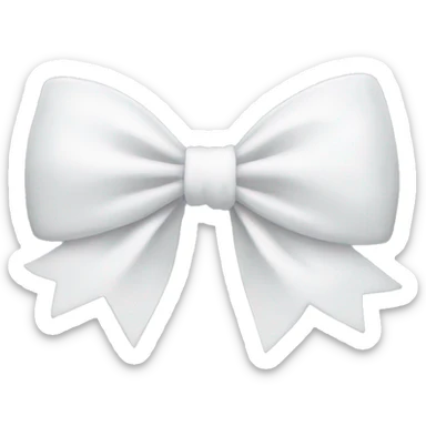 White bow  sticker