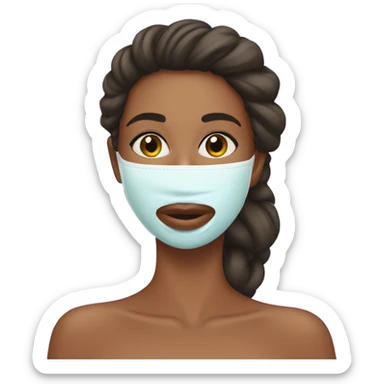 The-girl-puts-a-skincare-mask-on-her-face sticker