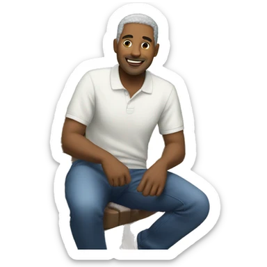 male portrait in outdoor setting sticker