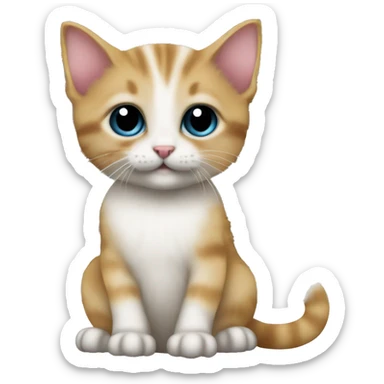 A cute kitten who have a holding an Akai MPC 2000XL sticker