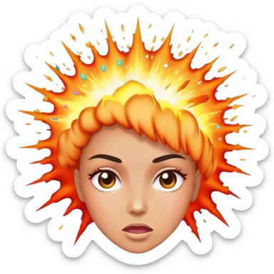 Woman with Exploding Head emoji sticker
