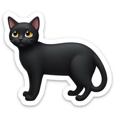 Black cat  sticker