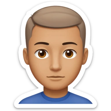 crew cut shorter hair sticker