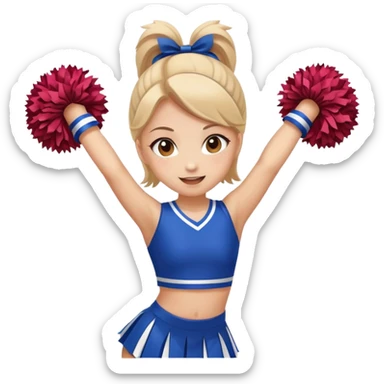 girl doing cheerleader sticker