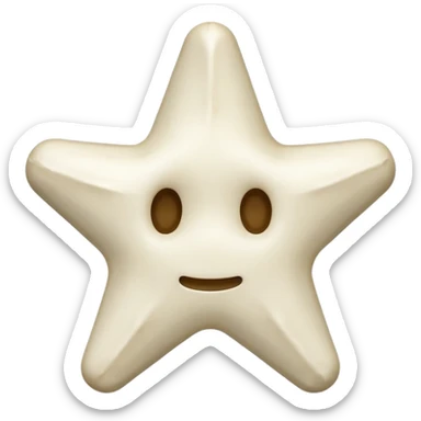 starshape made of bone. no face . no outer ridge. no eyes. no. nose. no mouth. just a star stop rendering a face on it sticker