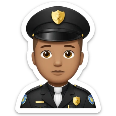 Police officer priest sticker