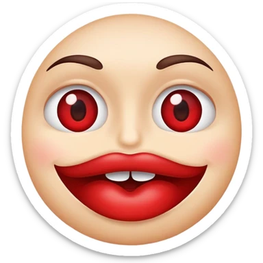 Crée un emoji qui a l’émotion de quand quelqu’un dit quelques chose de gênant et que tu le regardes  sticker
