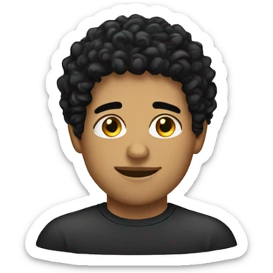 Curly black hair Hispanic  sticker