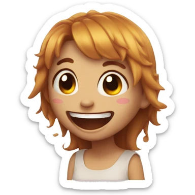 Demon girl laughs sticker