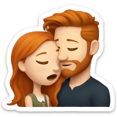 ginger girl kissing tom hardy  sticker
