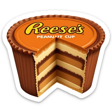 reeses peanut butter cup exact replica sticker