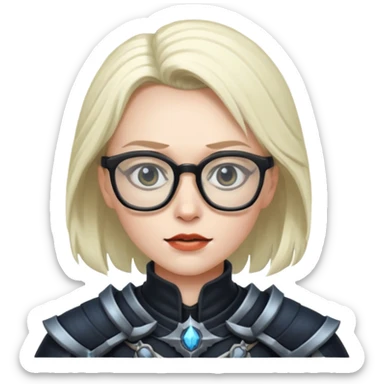 death knight wearing glasses  sticker