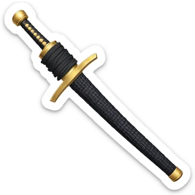 The hilt of a samurai sword sticker