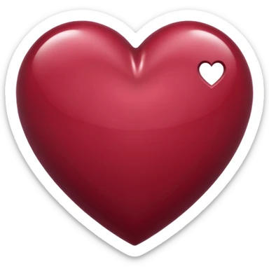 Corazón de color vinotinto sticker