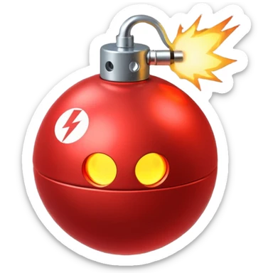 red bomb sticker