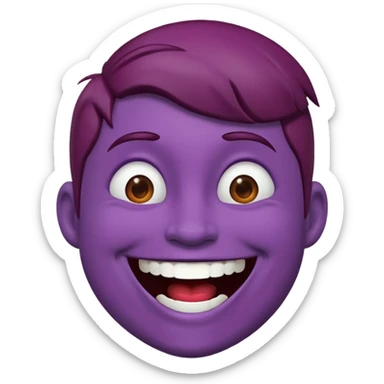 Plum laughing cool like  sticker