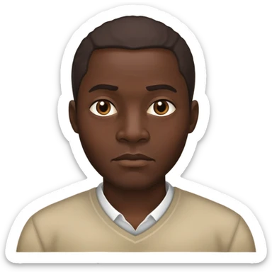 African man looking judgy  sticker