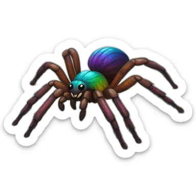 Rainbow Tarantula Full Body sticker