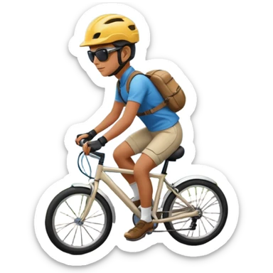 golden hour lakefront bike ride sticker