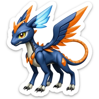Meloetta-Wargreymon-Kyurem-Trico-Pokémon-Digimon-Fakémon-fusion-hybrid-creature sticker
